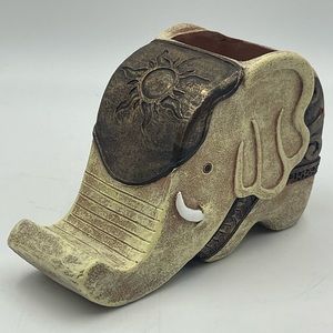 Mokani Resin Elephant Desk Organizer: Cell Phone/Remote Pen/Pencil Letter Holder